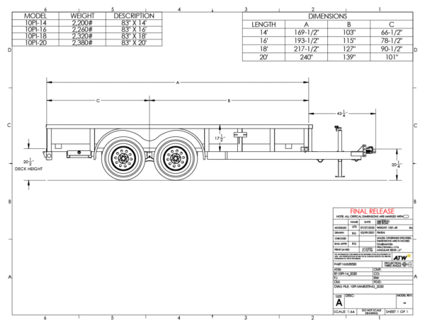 Big Tex Pro Series Tandem Axle Pipe Top Utility Trailer | 10PI