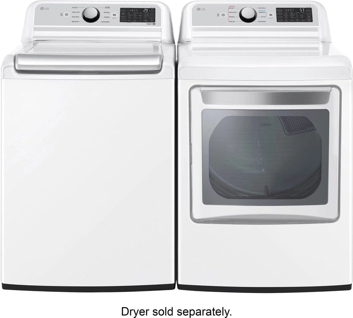LG – 5.5 Cu. Ft. Smart Top Load Washer with TurboWash3D – White