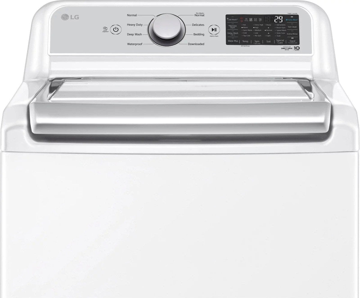 LG – 5.5 Cu. Ft. Smart Top Load Washer with TurboWash3D – White
