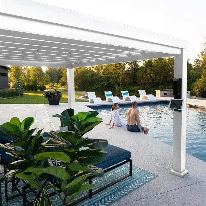 Windham 12 Ft. W x 10 Ft. D Steel Pergola with Canopy